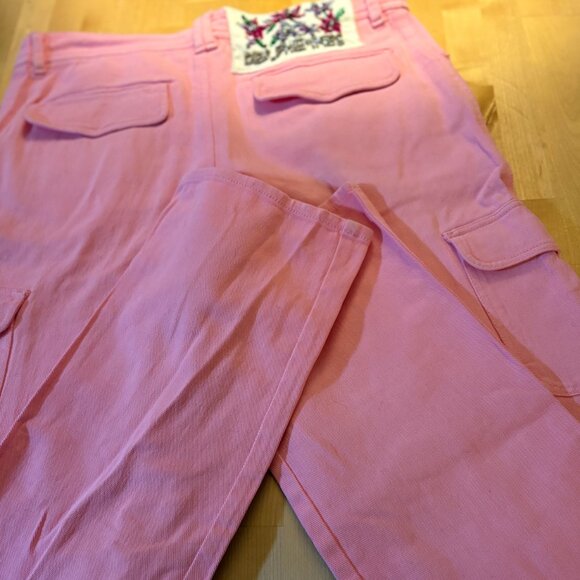 Des Phemmes SS22 Baby Pink Cargo Pants – New With Tags – IT 38 - Picture 4 of 15